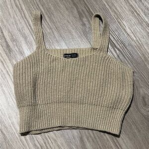 SHEIN Taupe Knit Crop Top